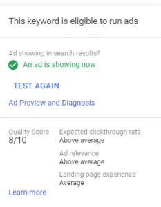 adwords quality score